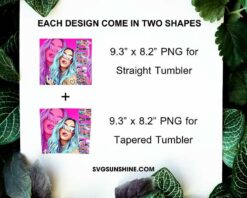 Karol G Bichota Pink Design 20oz Skinny Tumbler Template PNG, Karol G Tumbler PNG File Digital Download