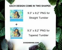 Pocahontas Disney 20oz Skinny Tumbler Template PNG