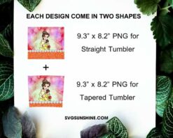 Princess Belle 20oz Skinny Tumbler Template PNG, Beauty And The Beast Tumbler PNG File Digital Download