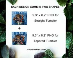 Buffalo Bills 20oz Skinny Tumbler Template PNG, Bills Football Tumbler PNG File Digital Download