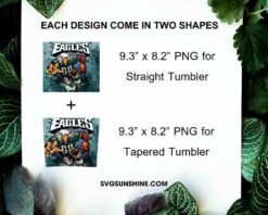 Philadelphia Eagles 20oz Skinny Tumbler Template PNG, Eagles Football Tumbler PNG File Digital Download