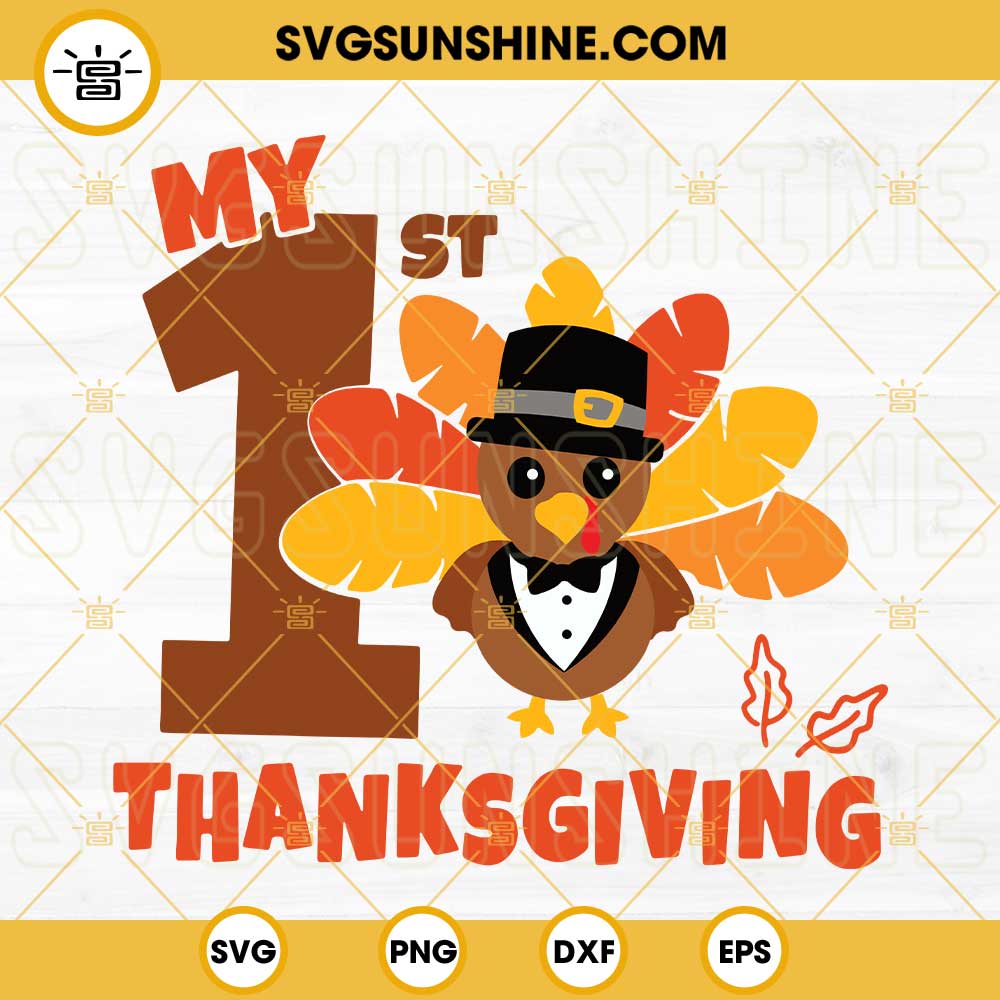 My 1st Thanksgiving SVG, Boys Thanksgiving SVG, My First Thanksgiving