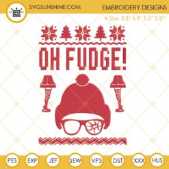 Oh Fudge Ugly Christmas Embroidery Design File