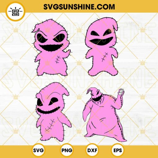 Oogie Boogie Bundle SVG, Pink Oogie Boogie SVG, Nightmare Before Christmas SVG PNG DXF EPS