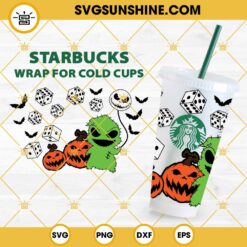 Oogie Boogie Starbucks Cup SVG, Jack Skellington Pumpkin King SVG Starbucks Cold Cup Instant Download