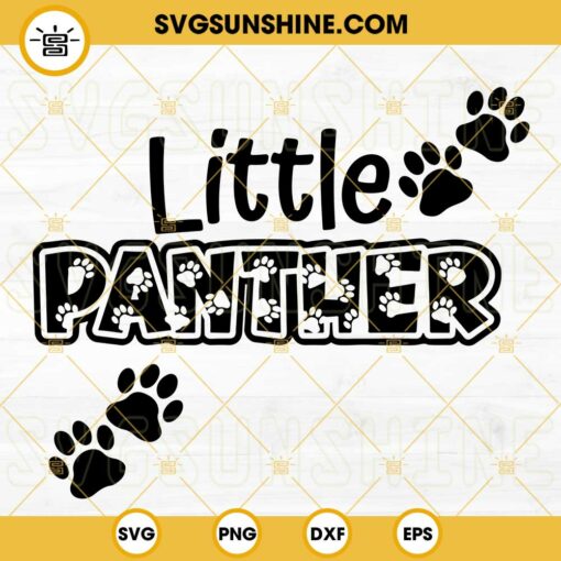 Panther Paw Print SVG, Little Panther SVG PNG DXF EPS Digital Download