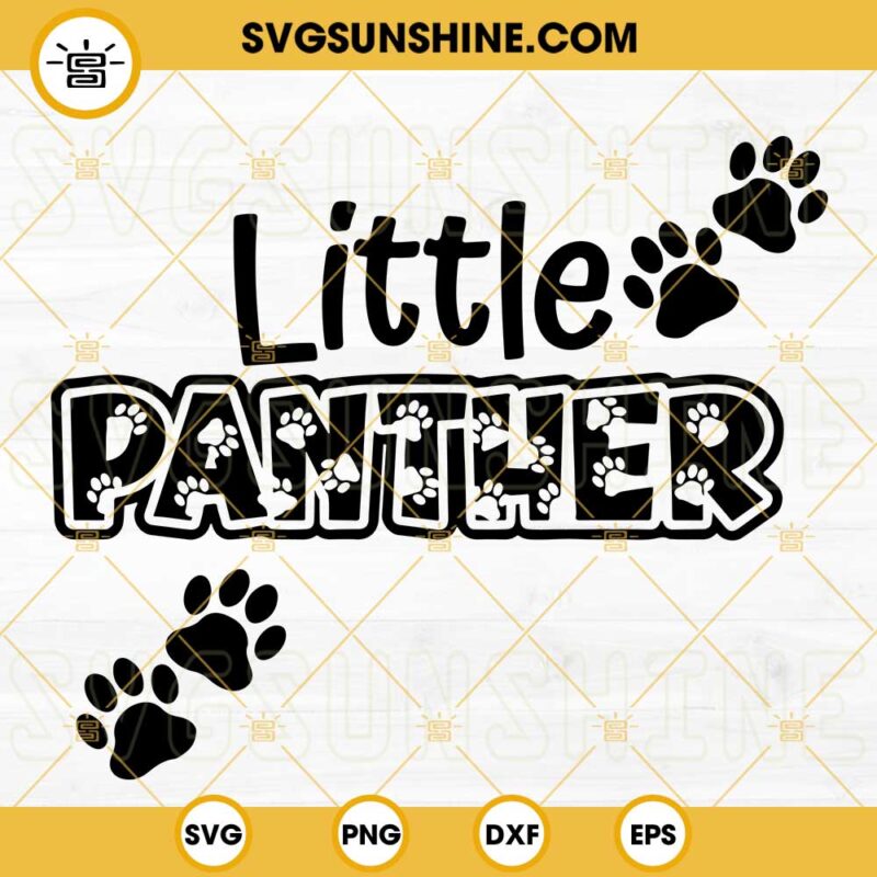 Panther paw print svg little panther svg png dxf eps digital download