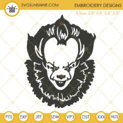 Pennywise Clown Machine Embroidery Designs Files