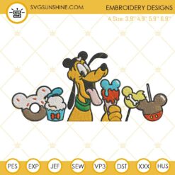 Pluto Disneyland Snacks Machine Embroidery Design File