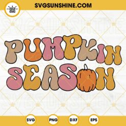 Pumpkin Season SVG, Fall Retro SVG PNG DXF EPS Cut File