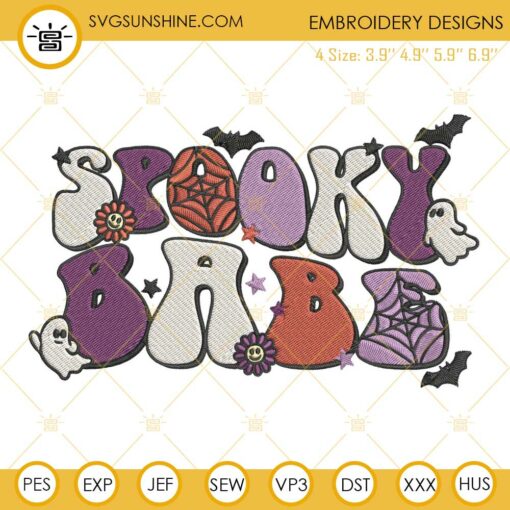 Spooky Babe Halloween Machine Embroidery Design File