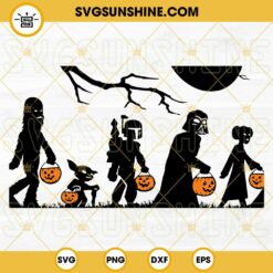 Star Wars Halloween SVG, Star Wars Holding Pumpkin SVG, Star Wars Characters Halloween SVG