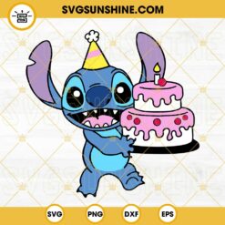 Stitch Birthday SVG DXF EPS PNG Cricut Silhouette