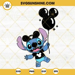 Stitch Mickey Balloon Disneyland SVG DXF EPS PNG Cricut Silhouette