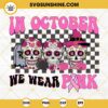 Sugar Skull In October We Wear Pink SVG, Sugar Skull Halloween SVG, Sugar Skull Breast Cancer Awareness SVG