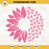 Sunflower Breast Cancer SVG, Sunflower Pink Ribbon SVG PNG DXF EPS Vector Clipart