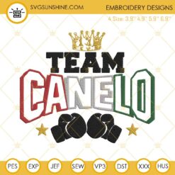 Team Canelo Machine Embroidery Design File