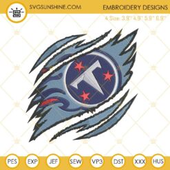 Tennessee Titans Ripped Claw Machine Embroidery Design File