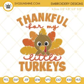 Thanksgiving Mickey Turkey Embroidery Design File