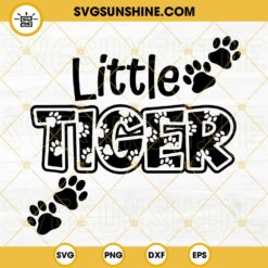 Tiger Paw Print SVG, Little Tiger SVG DXF EPS PNG Cricut Silhouette