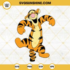 Tigger Winnie The Pooh SVG DXF EPS PNG Cricut Silhouette Vector Clipart