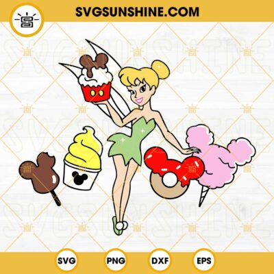 Tinkerbell Disneyland Snacks SVG PNG DXF EPS Cricut Silhouette Vector