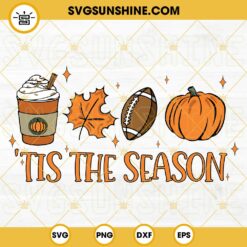 Tis The Season SVG, Coffee Fall Football Pumpkin SVG, Football Lover SVG, Fall Pumpkin SVG, Fall Yall SVG