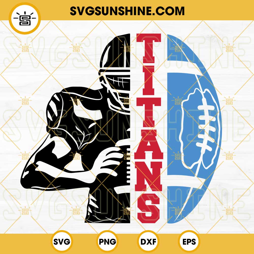 Titans Football Svg Titans Wavy Svg Titans Mascot Svg Team 