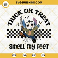 Trick Or Treat Smell My Feet SVG, Halloween Stitch Jason Voorhees SVG PNG DXF EPS Digital Download