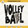 Volleyball Leopard Lightning Bolt SVG, Volleyball SVG PNG DXF EPS Cricut Silhouette