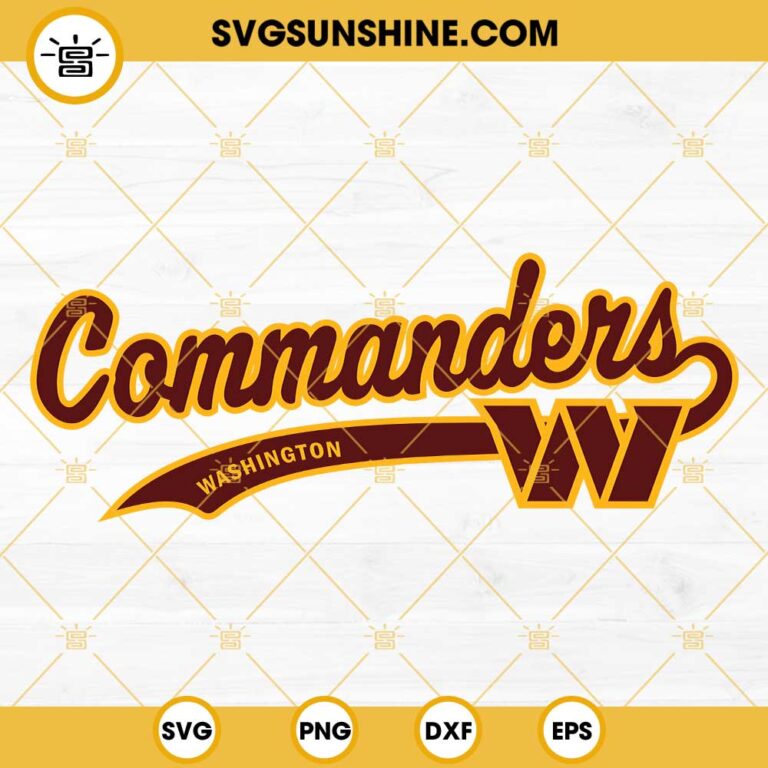 Commanders SVG, Washington Commanders SVG PNG DXF EPS Cricut Silhouette