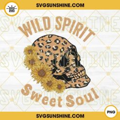 Wild Soul PNG, Bull Skull Leopard PNG Digital Download