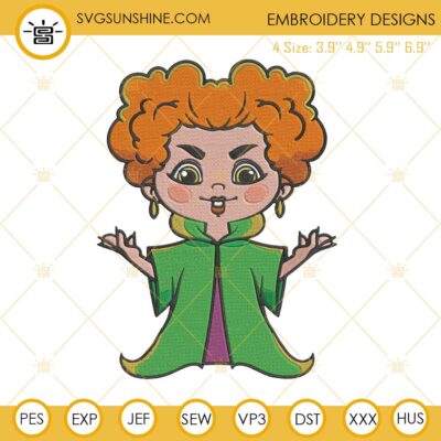 Hocus Pocus Embroidery Design File