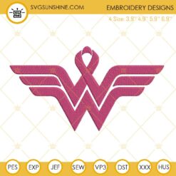 Go Fight Cure Football Embroidery Pattern Design, Breast Cancer Awareness Embroidery File