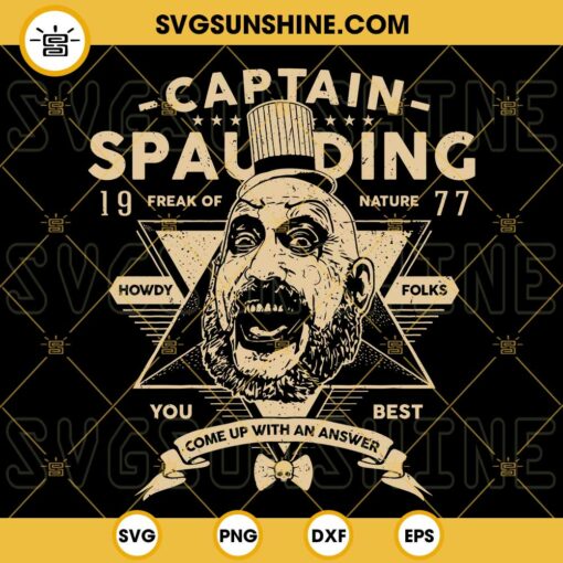 Captain Spaulding SVG DXF EPS PNG Designs Silhouette Vector Clipart