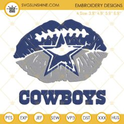 Cowboys Lip Embroidery Designs