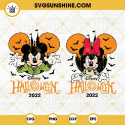 Disney Happy Halloween 2022 SVG Bundle, Mickey And Minnie Happy Halloween SVG, Disney Halloween SVG