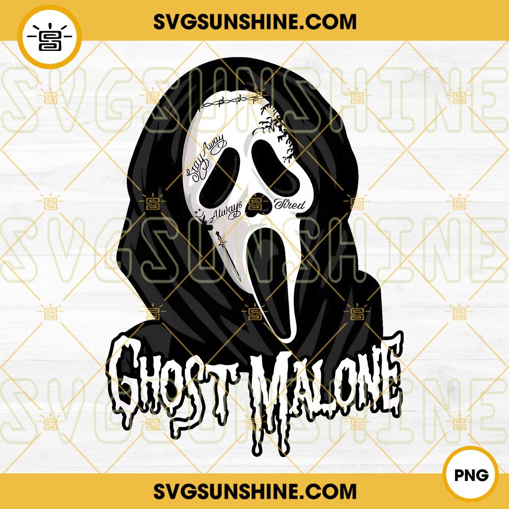 Ghost Malone PNG Designs Silhouette Vector Clipart