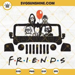 Horror Friends Jeep Halloween SVG PNG DXF EPS Cut Files For Cricut Silhouette