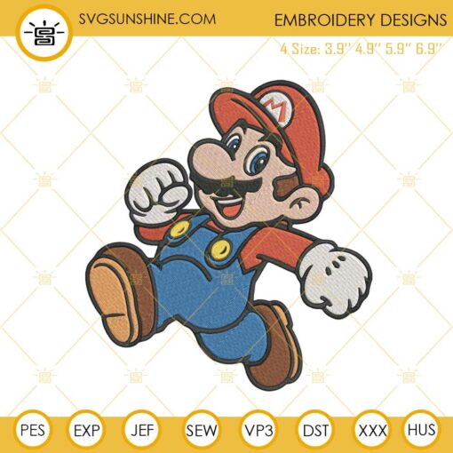 Mario Embroidery Design File