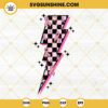 Pink Ribbon Lightning Bolt SVG, Breast Cancer Awareness SVG, Lightning Bolt SVG PNG DXF EPS