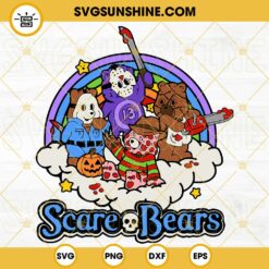 Scare Bears Care Bears SVG, Horror Scare Care Bears Halloween SVG PNG DXF EPS Cricut Silhouette