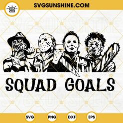 Squad Goals Halloween SVG, Horror Characters SVG, Horror Movie Killers SVG, Halloween Horror Friends SVG