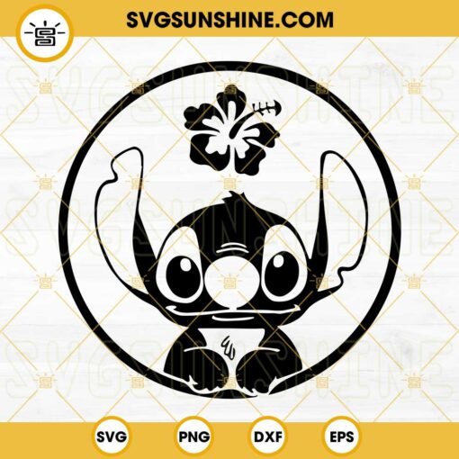 Stitch SVG, Stitch Black And White SVG, Stitch Hawaii SVG