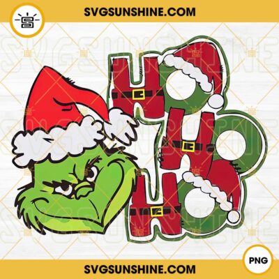 Grinch Ho Ho Ho Christmas PNG Designs Silhouette Vector Clipart