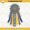 Homecoming Mum SVG, Blue Yellow and White Homecoming Mum SVG, Spirit SVG, Football School SVG DXF EPS PNG Vector Clipart