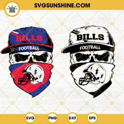 Buffalo Bills Skull SVG, Bills Football SVG PNG DXF EPS Cut Files
