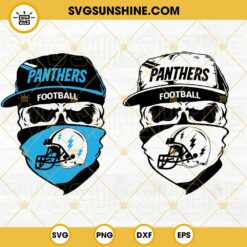 Carolina Panthers Skull SVG, Panthers Football SVG PNG DXF EPS Cut Files