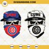 Chicago Cubs Skull SVG, Cubs Baseball SVG PNG DXF EPS Cut Files