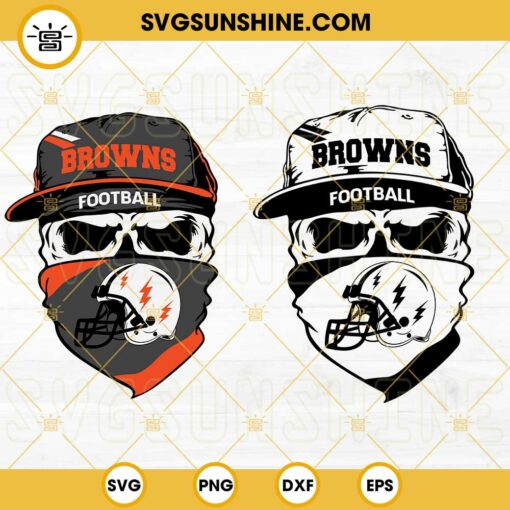 Cleveland Browns Skull SVG, Browns Football SVG PNG DXF EPS Cut Files